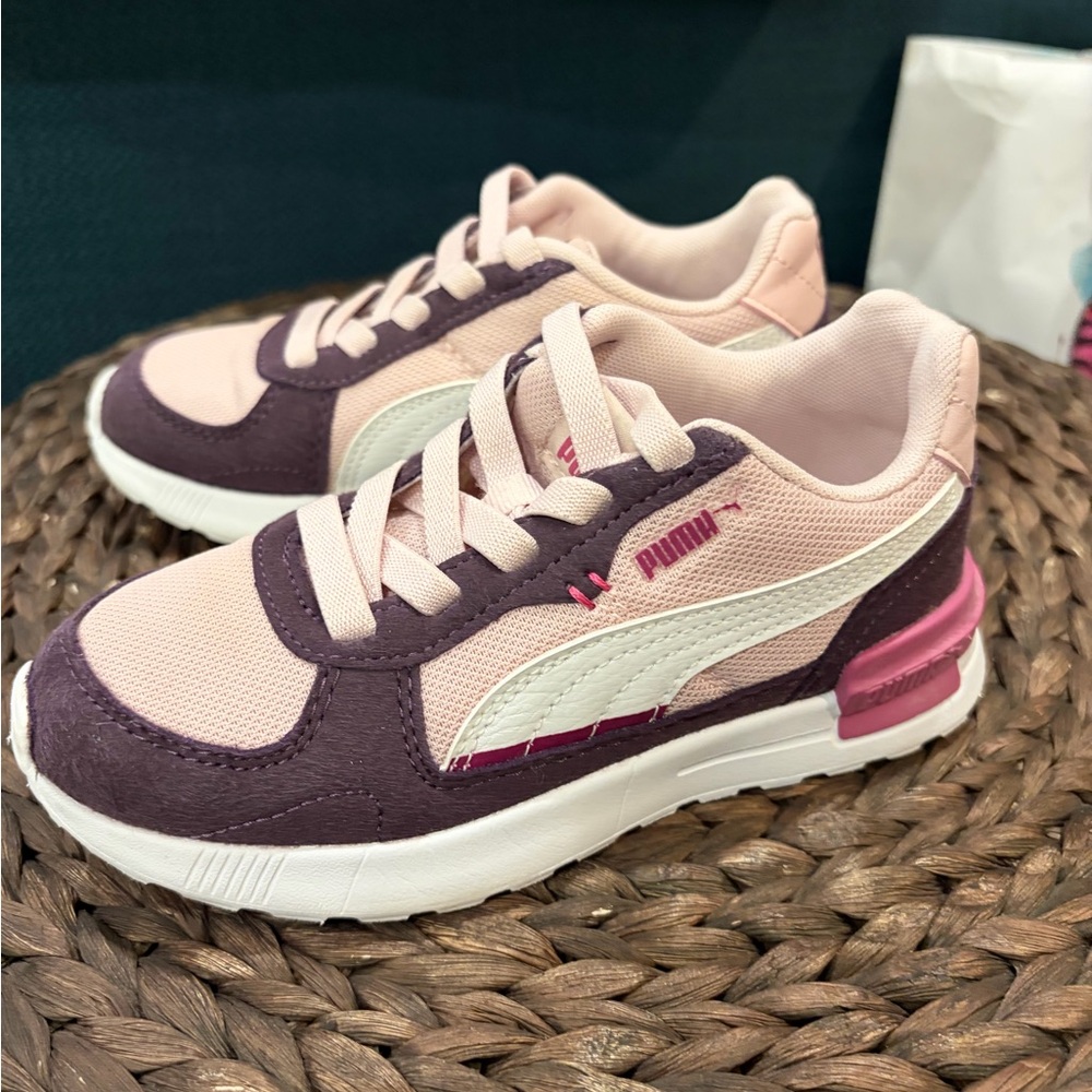 Puma Kids Sneakers - Pink and Purple Accents